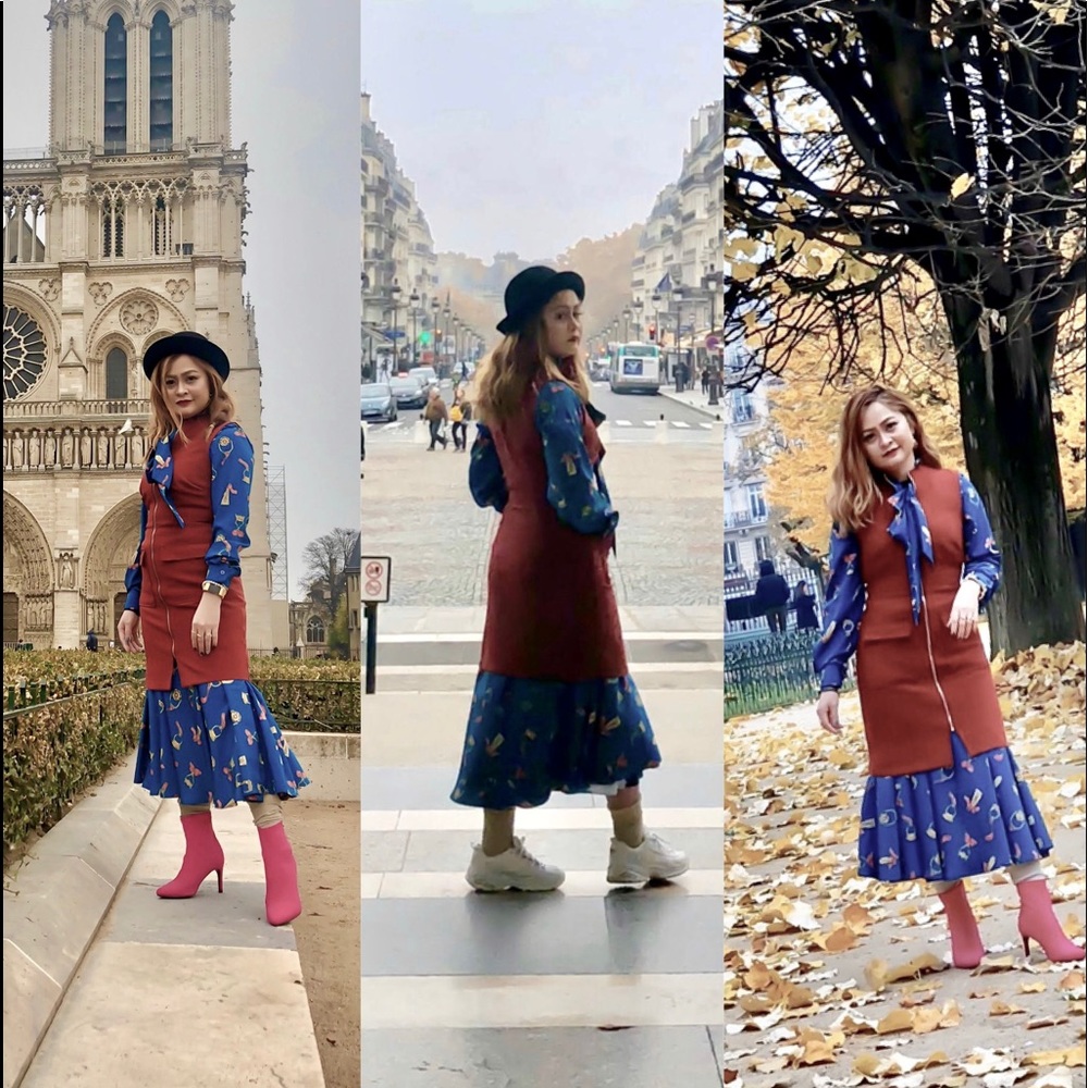 PETER ASHLEY VINTAGE MIDI DRESS SZ: 12